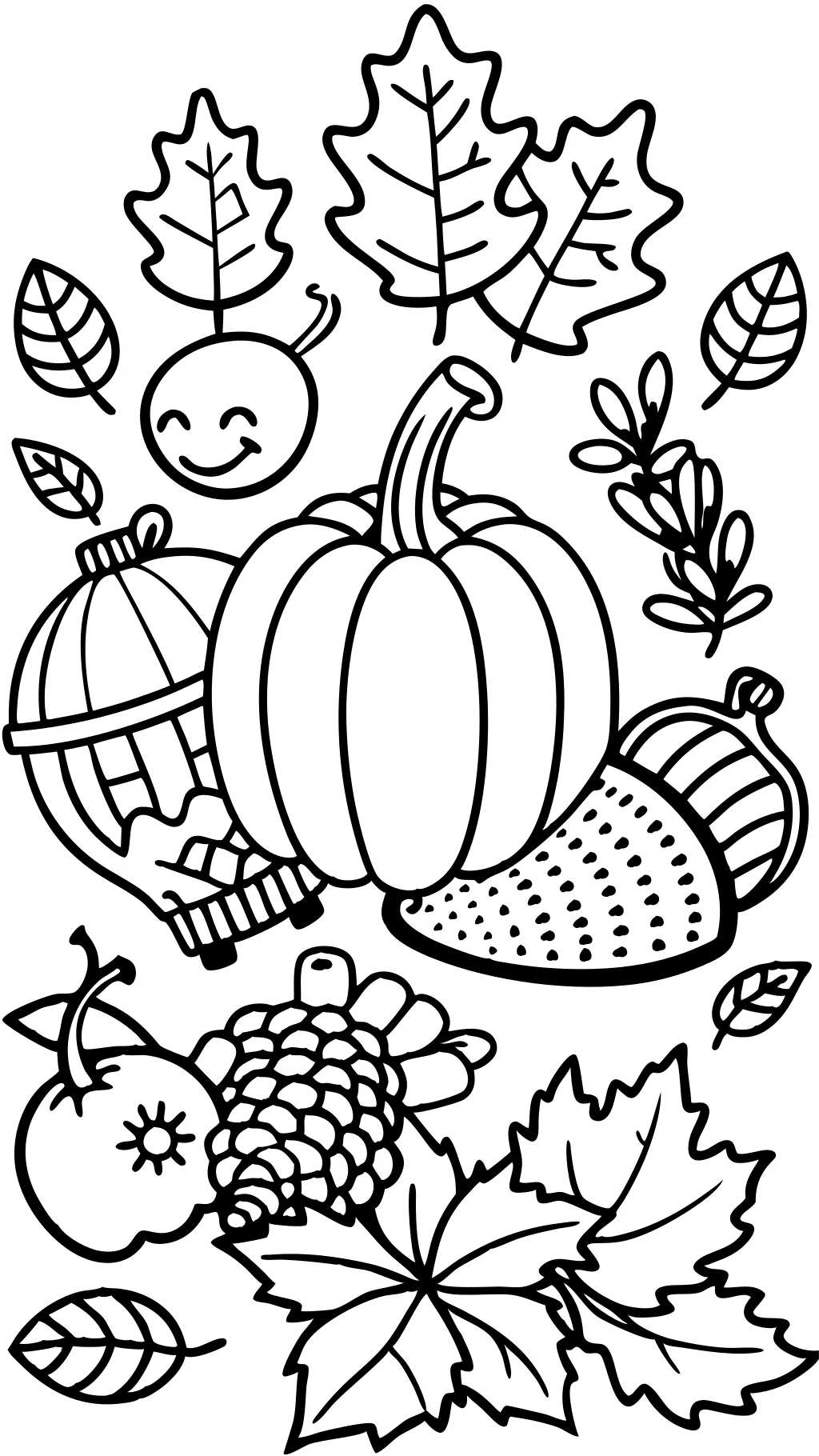 coloriages de Thanksgiving d’automne